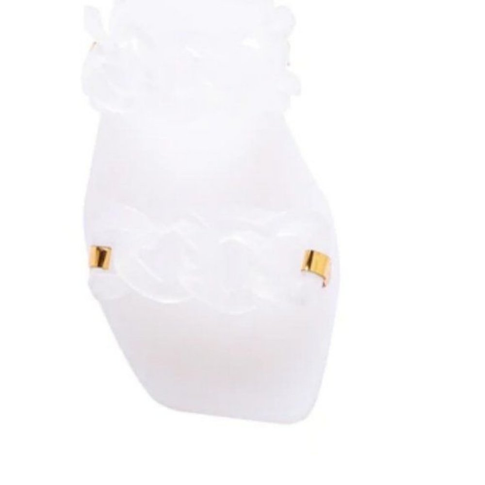 !! NEW !! Jelly Slide Sandals with Chain Detail in Matte Black - Picture 10 of 11